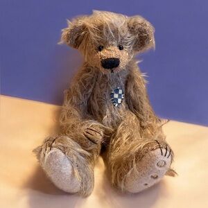 Miniature mohair jointed Bear by Deb Canham, limited edition